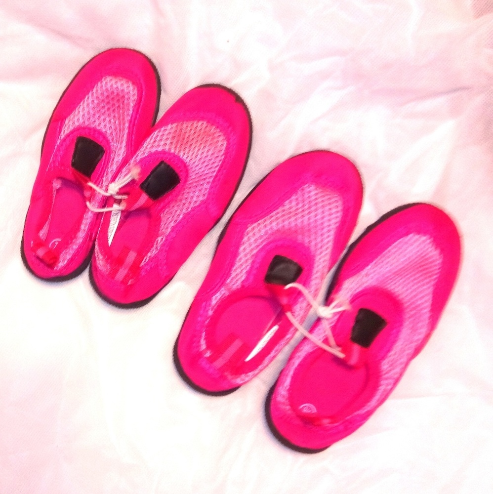 Girl's Pink Swim Shoes - 2 Pair